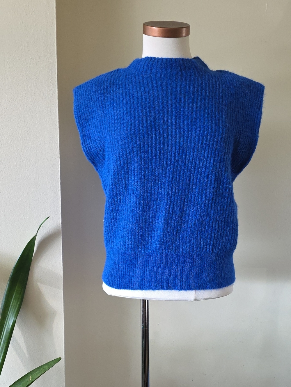 Banana Republic Wool Alpaca Knit Sweater Vest - COBALT Blue - S